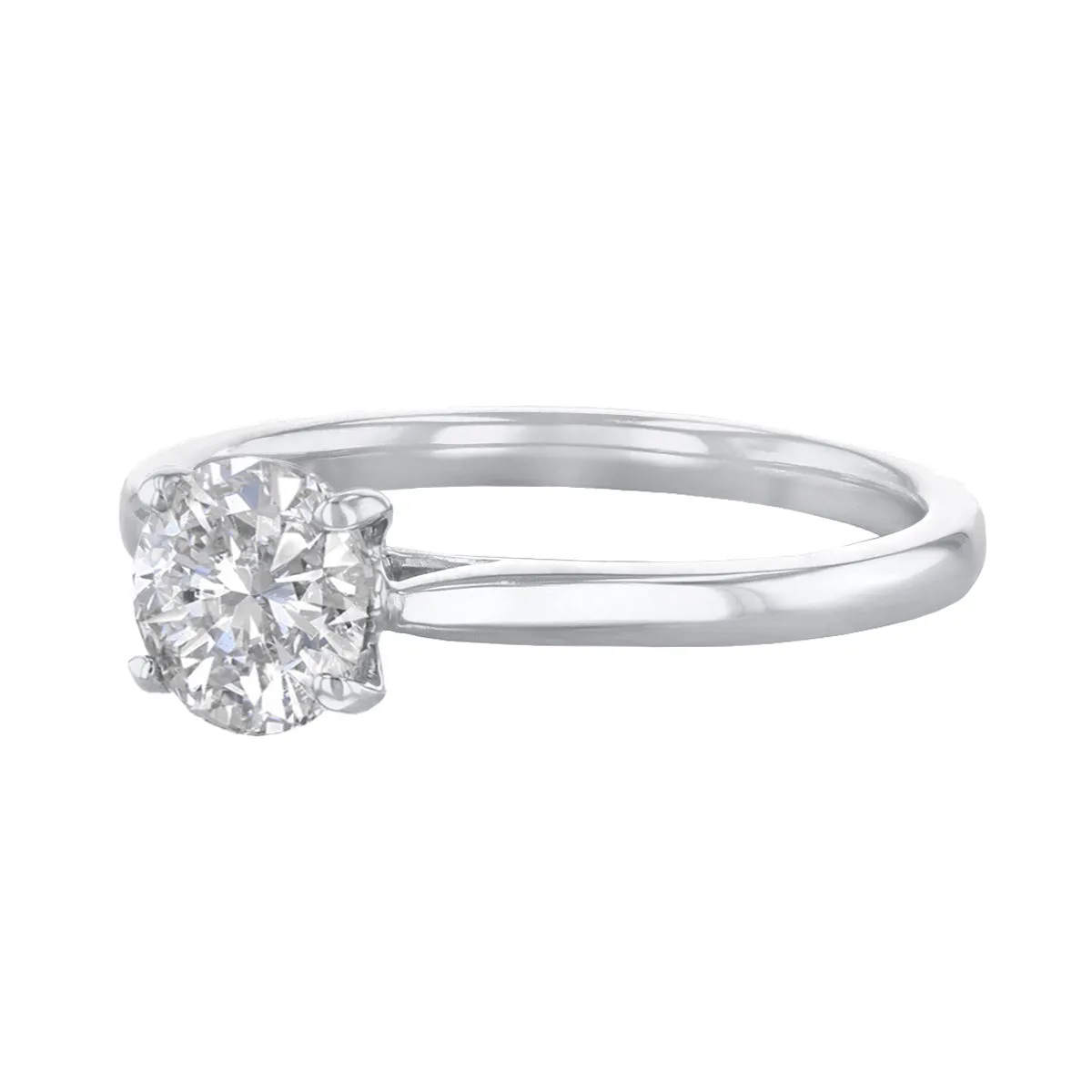 0-50ct Poppy Plain Round Brilliant Cut Diamond Solitaire Engagement Ring | Platinum