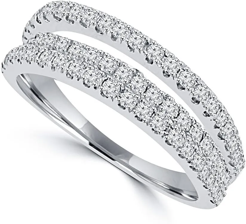 0.90 ct Ladies Round Cut Diamond Anniversary Wedding Band Ring in Platinum