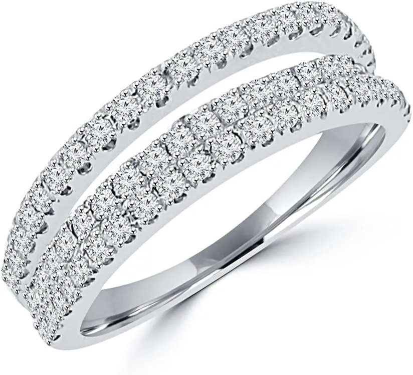 0.90 ct Ladies Round Cut Diamond Anniversary Wedding Band Ring in Platinum