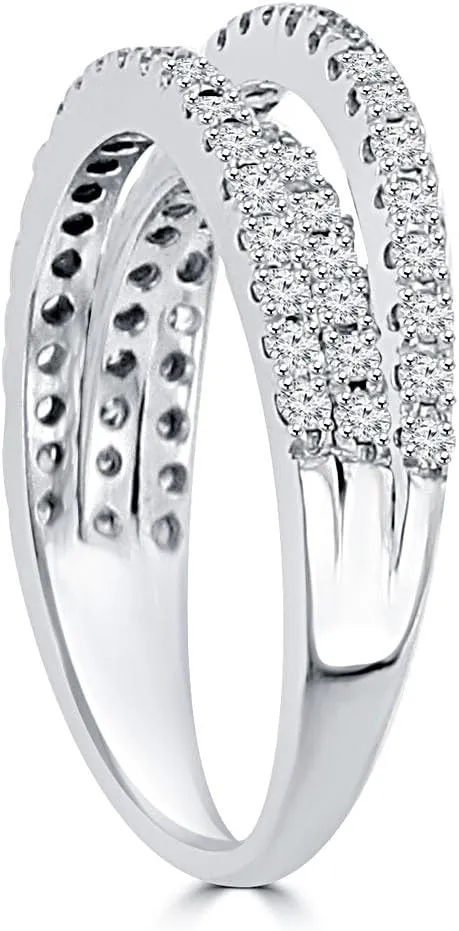 0.90 ct Ladies Round Cut Diamond Anniversary Wedding Band Ring in Platinum