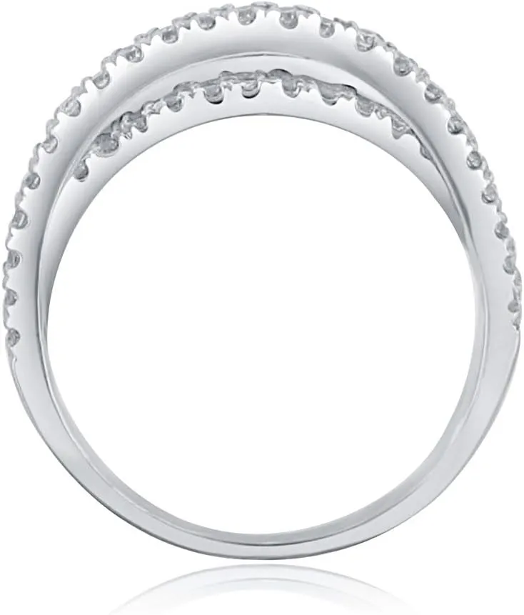 0.90 ct Ladies Round Cut Diamond Anniversary Wedding Band Ring in Platinum
