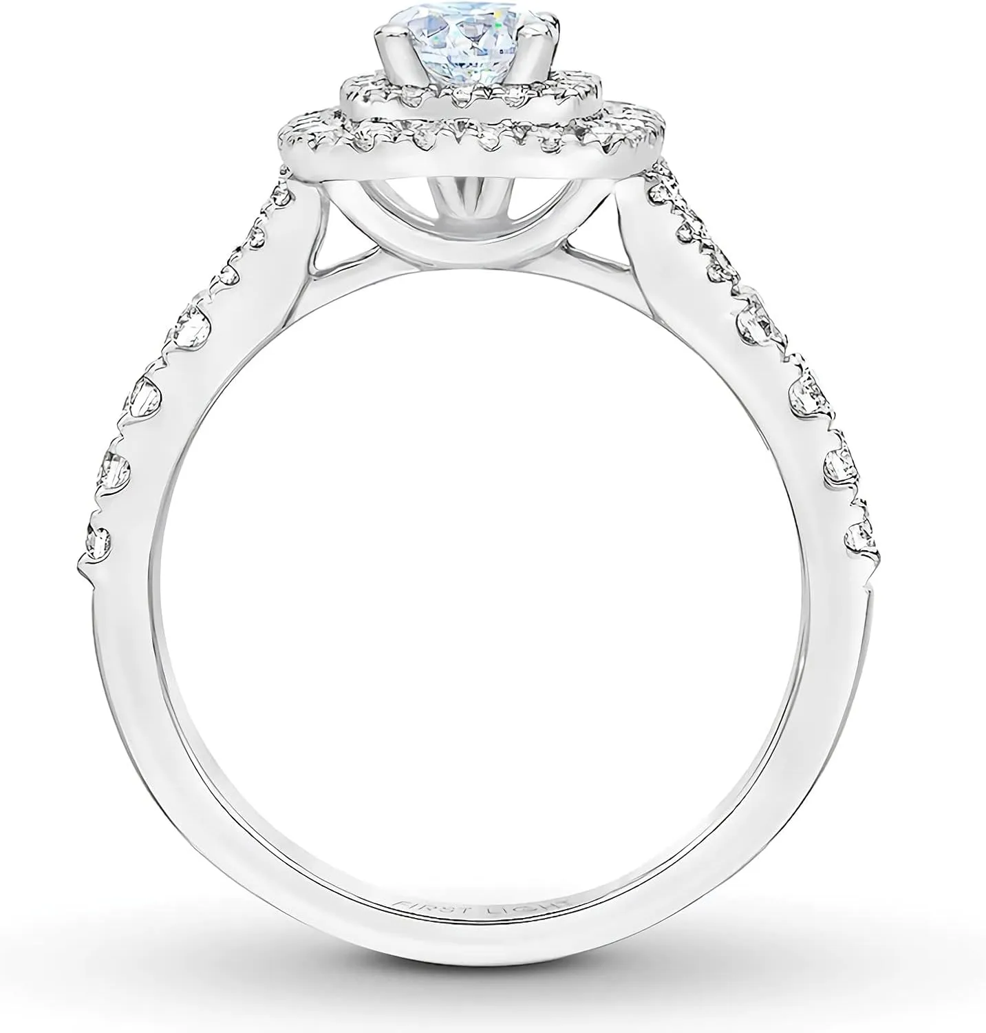 1-1/5 Carat Bridal Set Moissanite Engagement Rings for women Platinum Plated Silver Ring Moissanite Rings