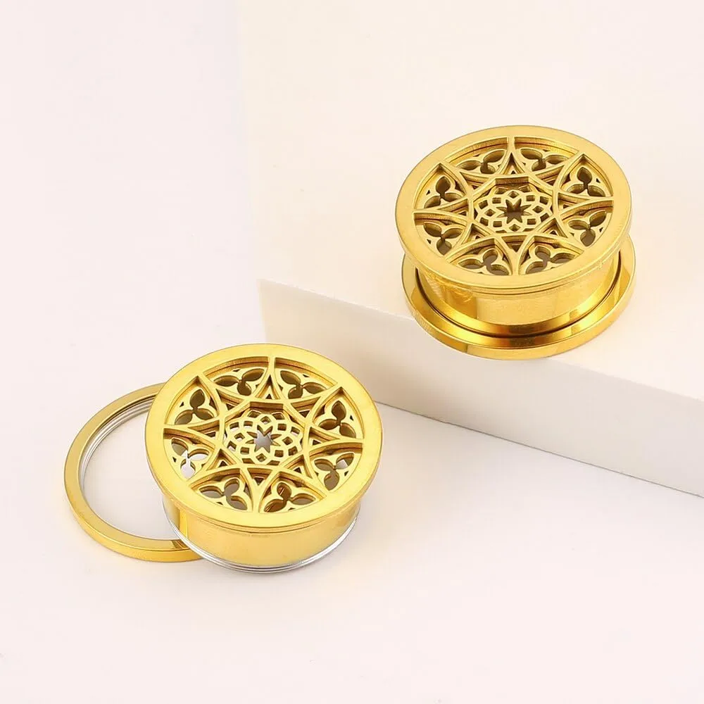 1 Pair New Classic gauges Ear Plugs Tunnels Hypoallergenic 316 Stainless Steel Ear Gauges 8mm-25mm (0G-1") Body Piercing Jewelry