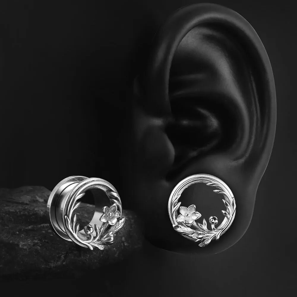 1 Pair New Classic gauges Ear Plugs Tunnels Hypoallergenic 316 Stainless Steel Ear Gauges 8mm-25mm (0G-1") Body Piercing Jewelry