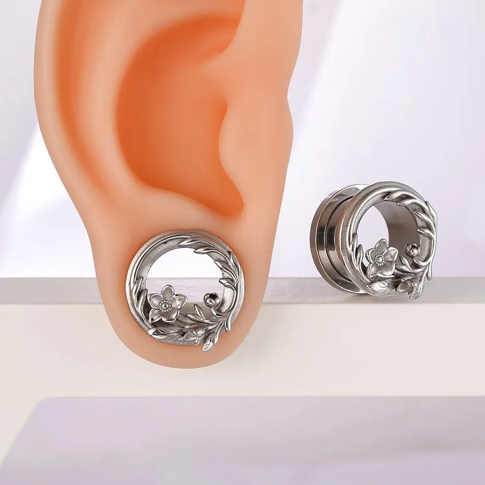 1 Pair New Classic gauges Ear Plugs Tunnels Hypoallergenic 316 Stainless Steel Ear Gauges 8mm-25mm (0G-1") Body Piercing Jewelry