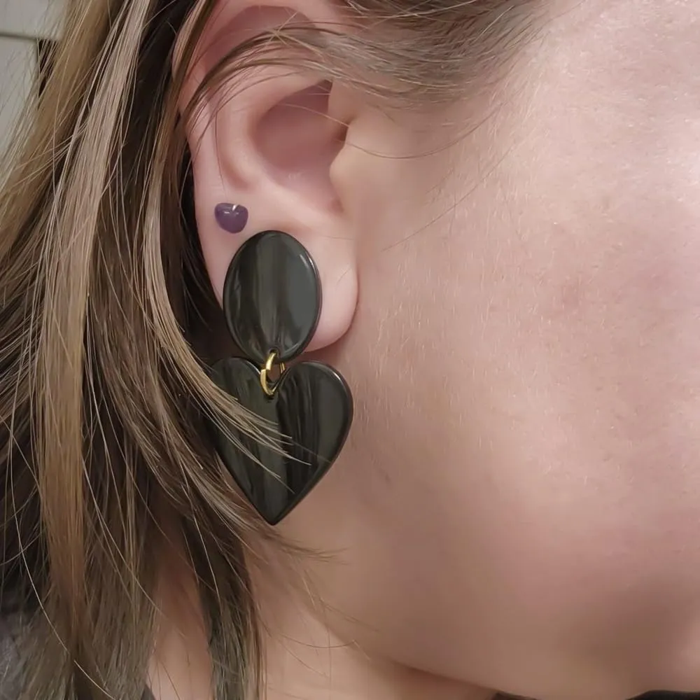 1 Pair Stainless Steel Ear Gauges Plugs - Dangle DIY Tunnel Plugs for Ear Stretching, Body Jewelry Accessories for Men and Women