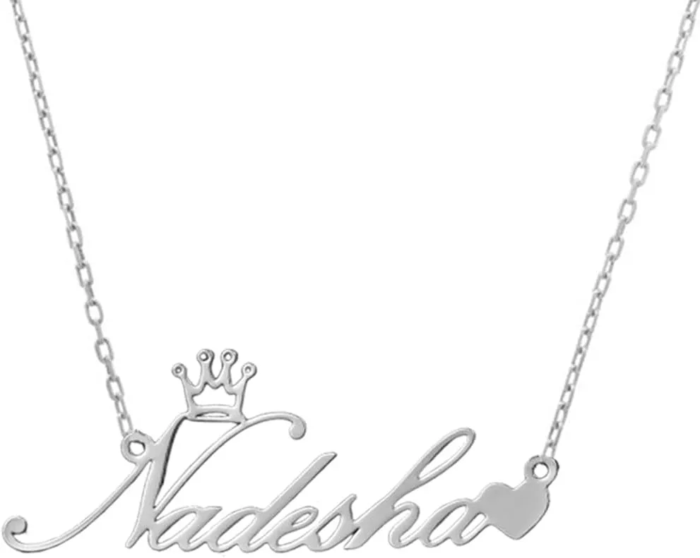 10K/14K/18K Solid Gold Name Plate Necklace,Real Gold Customized Name Necklace with Birthstone for Women,Personalized 1-4 Nameplates Necklaces Birthday for Her Girls