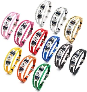 10pcs Snap Charms Button Bracelet Bangle for 12mm Snap Button Jewelry (10)