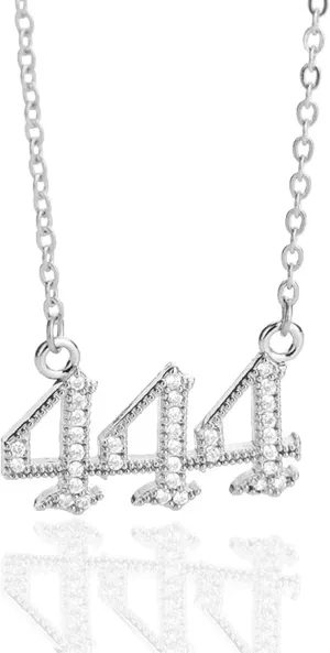 14k Gold Angel Number Necklace, Dainty Pendants Necklace for Women, 111 222 333 444 555 666 777 888 999 Personalized Number Chain
