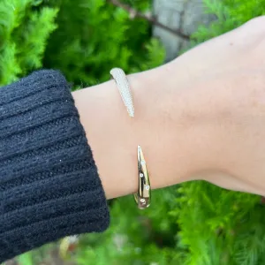 14K GOLD DIAMOND CLEO CLAW BANGLE