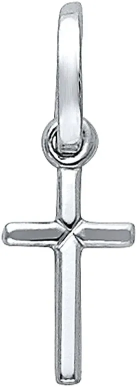 14K Gold Tiny Cross Pendant - High Polished Finish - Religious Charm Pendant - Fine Jewelry for Men & Women - Ideal Gift for Birthday, Easter, Christmas & All Occasions, 13 x 8 mm, 0.5 Grams