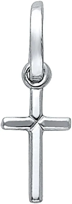 14K Gold Tiny Cross Pendant - High Polished Finish - Religious Charm Pendant - Fine Jewelry for Men & Women - Ideal Gift for Birthday, Easter, Christmas & All Occasions, 13 x 8 mm, 0.5 Grams