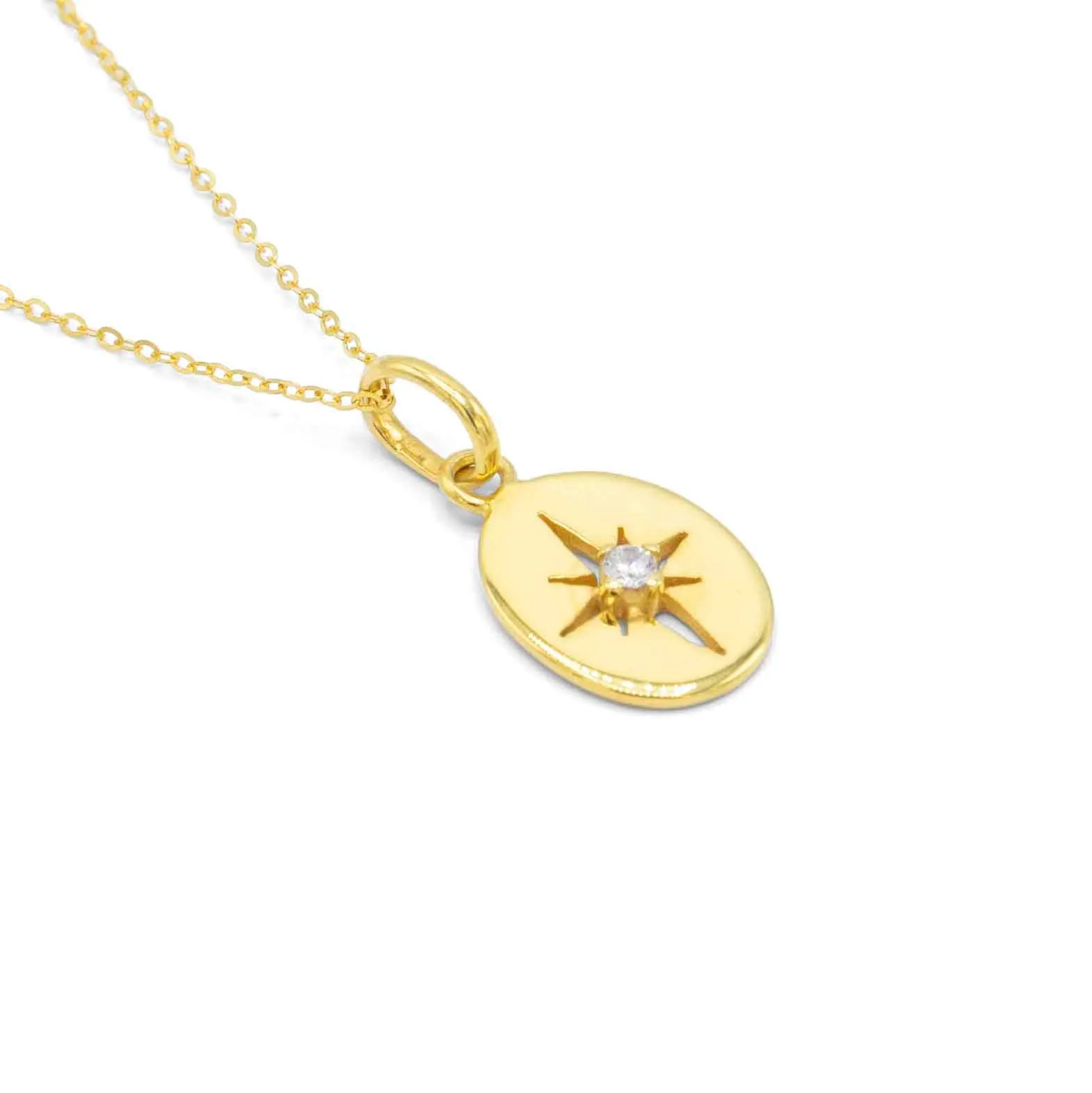 14kt Diamond Starburst Necklace
