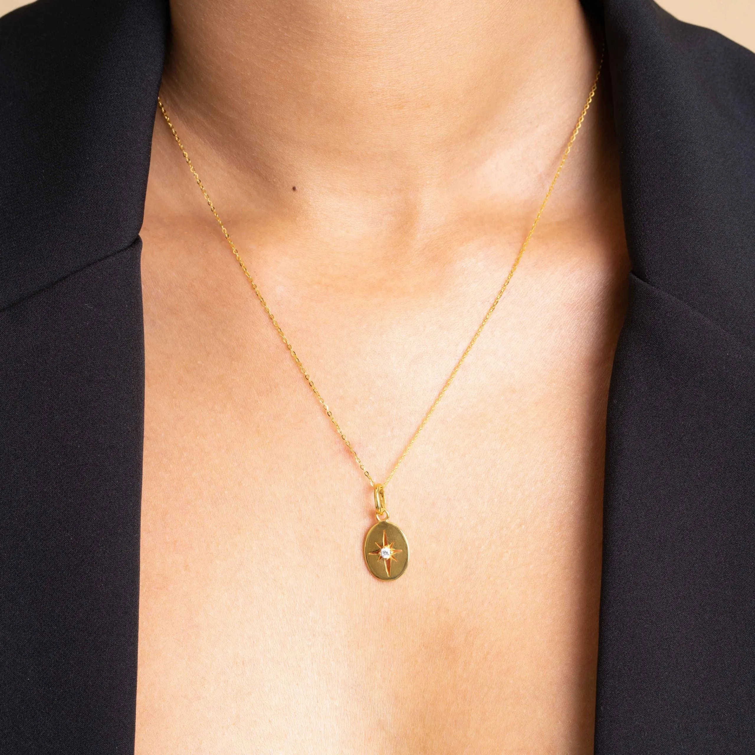 14kt Diamond Starburst Necklace