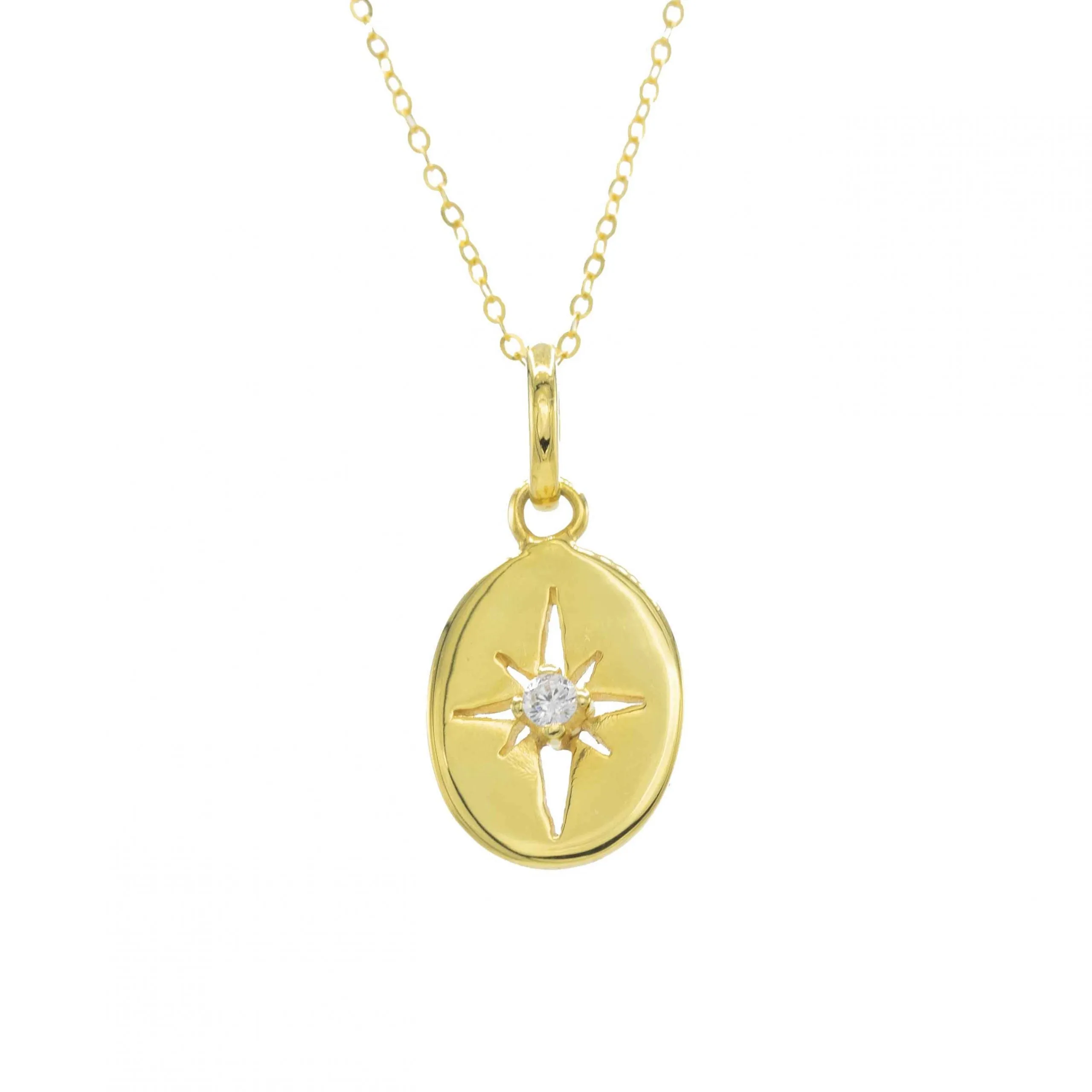 14kt Diamond Starburst Necklace