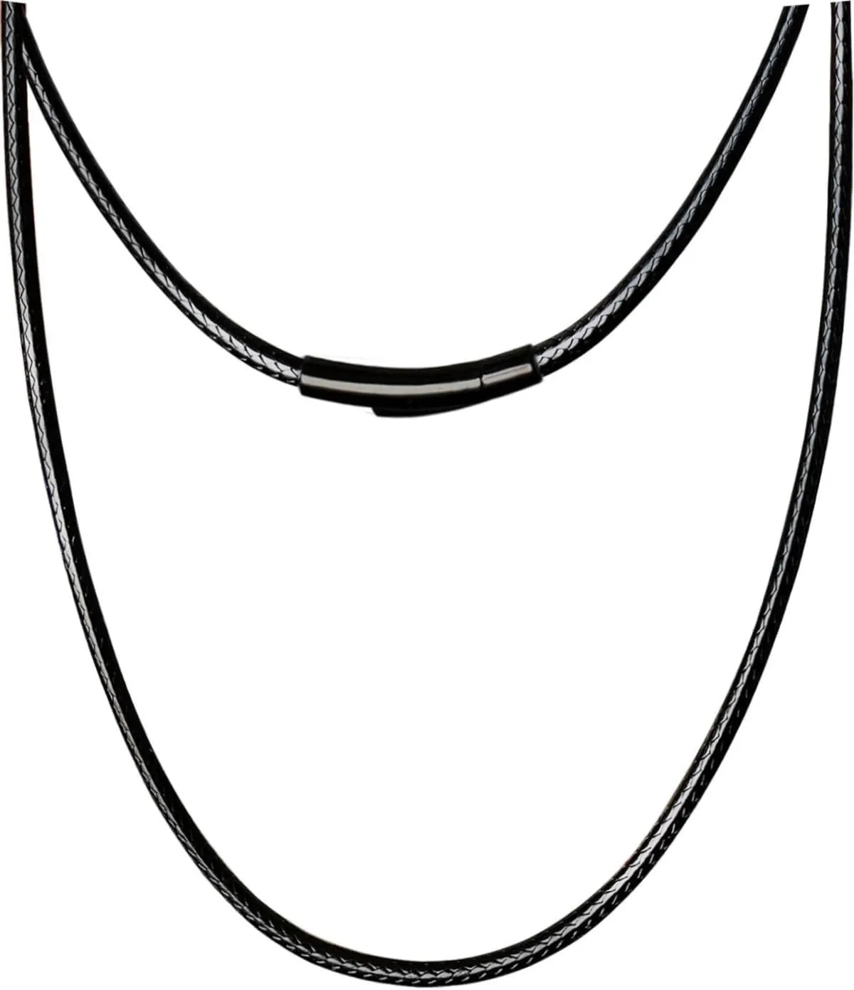 14" to 50" 2MM/3MM Waterproof Braided Leather Chain Cord Necklace for Men/Women, Brown/Black Rope Chain for pendant (Gift Box)