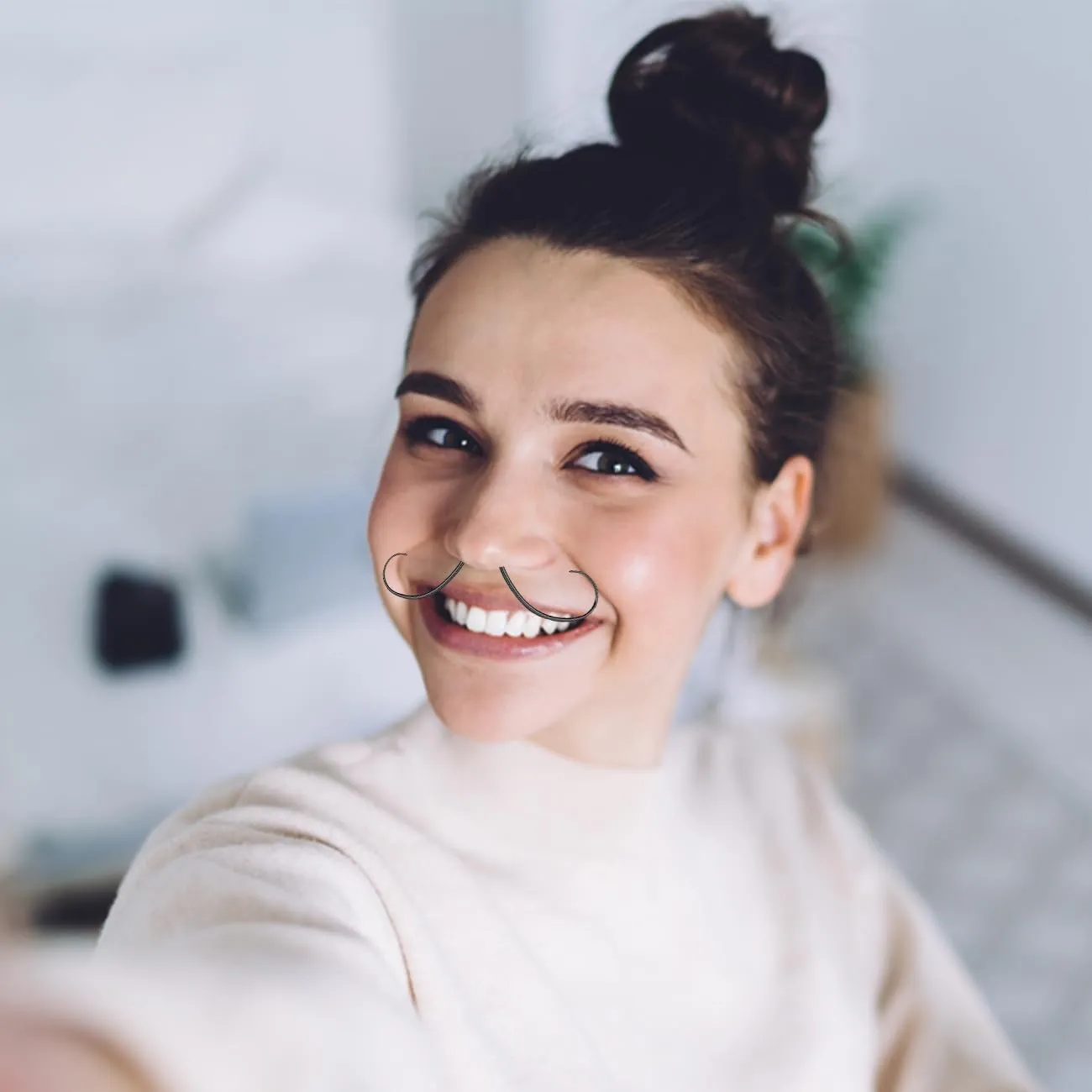 16G 14G Mustache Septum Ring PVD Plated Septum Mustache Nose Ring 316L Surgical Steel Piercing Jewelry for Women Men