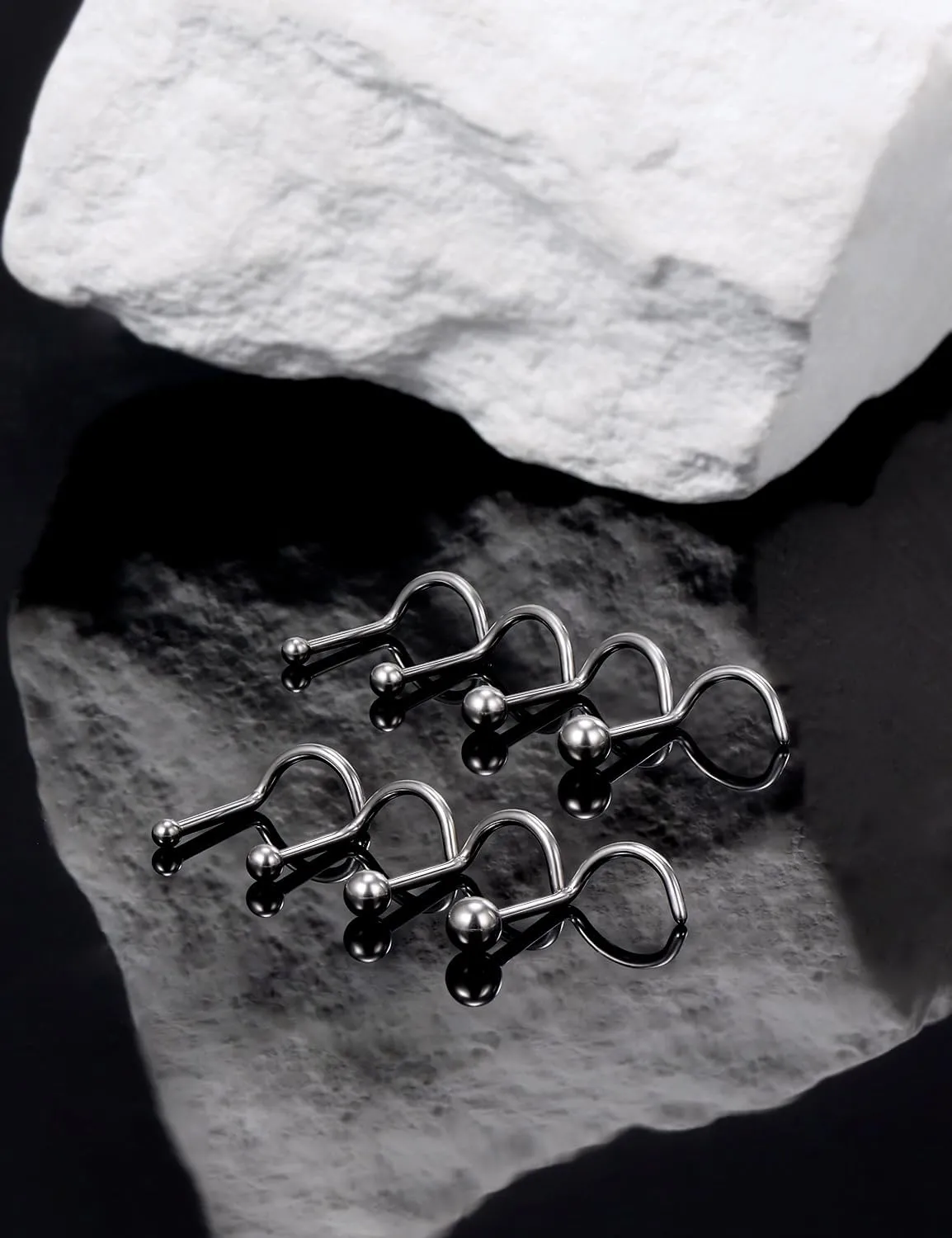 18G 20G 22G Astm F136 Titanium Nose Rings Studs Piercing Jewelry for Women Men Nose Nostril Piercing Jewelry Top Ball 1.5mm 2mm 2.5mm 3mm 4 Pair