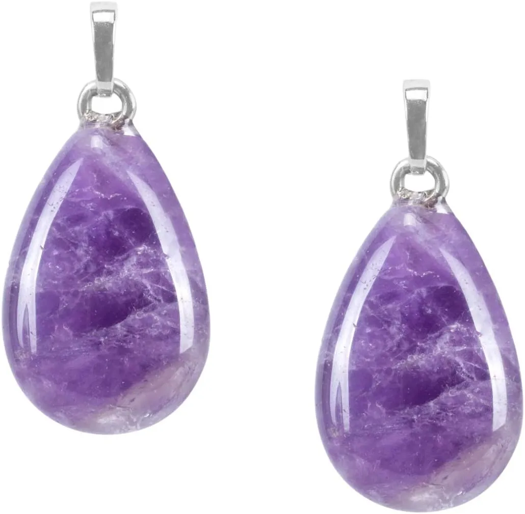 1pcs Adabele Genuine Sterling Silver Gemstone Pendant Necklace 18 inch Natural Healing Crystal Chakras Stone Hypoallergenic Nickel Free Fine Women Jewelry