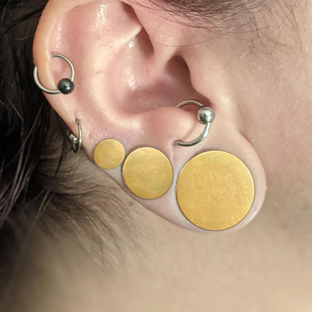2PCS Basic Gauges for Ear Hypoallergenic 316 Stainless Steel Ear Gauges Plugs Tunnels 8mm-25mm (0G-1") Body Piercing Jewelry for Women Men