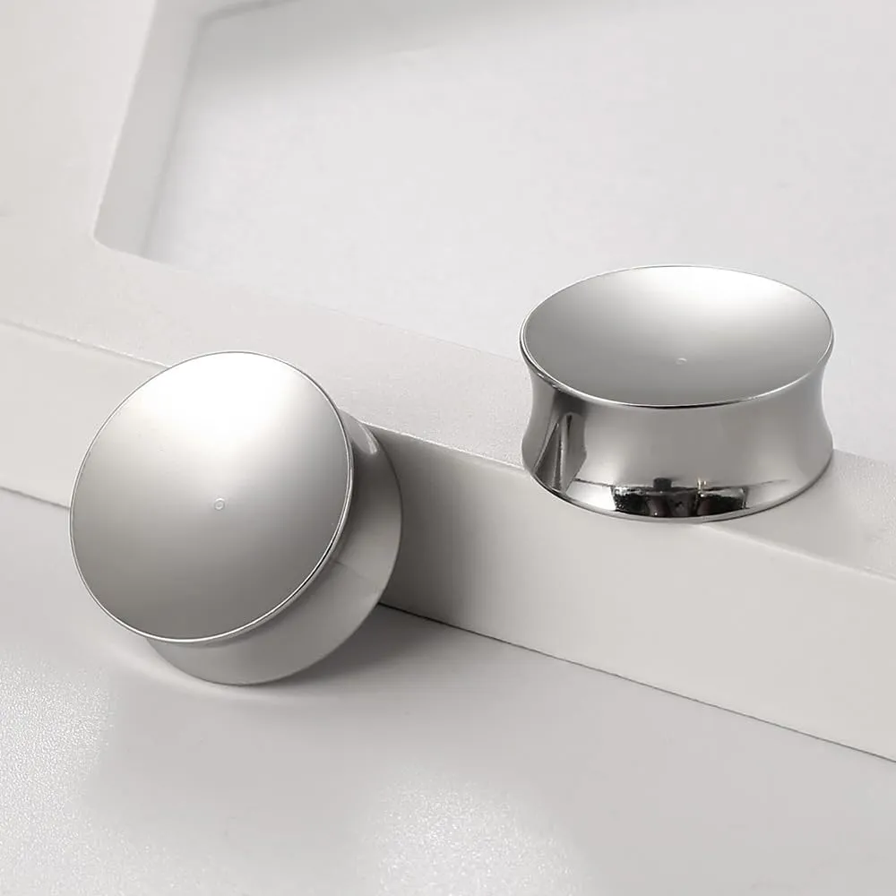 2PCS Basic Gauges for Ear Hypoallergenic 316 Stainless Steel Ear Gauges Plugs Tunnels 8mm-25mm (0G-1") Body Piercing Jewelry for Women Men