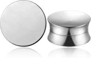 2PCS Basic Gauges for Ear Hypoallergenic 316 Stainless Steel Ear Gauges Plugs Tunnels 8mm-25mm (0G-1") Body Piercing Jewelry for Women Men