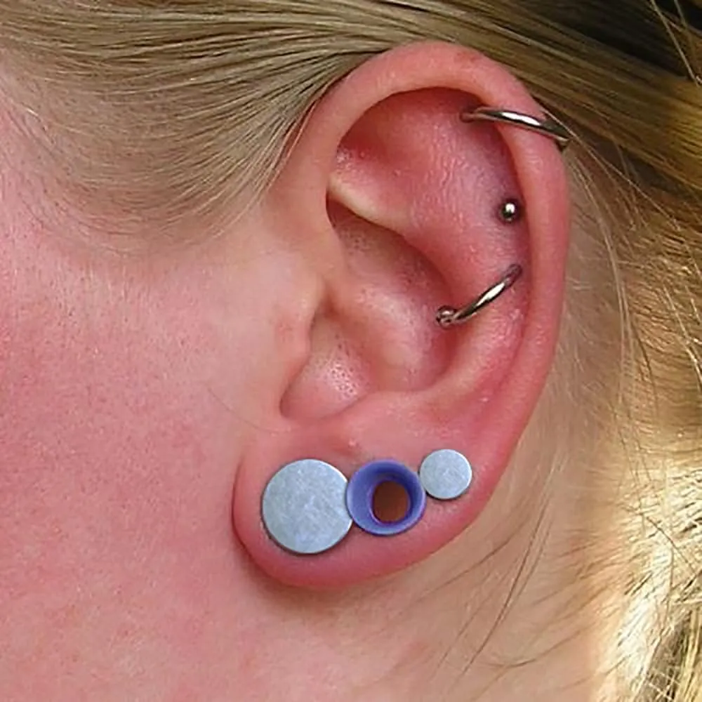 2PCS Basic Gauges for Ear Hypoallergenic 316 Stainless Steel Ear Gauges Plugs Tunnels 8mm-25mm (0G-1") Body Piercing Jewelry for Women Men