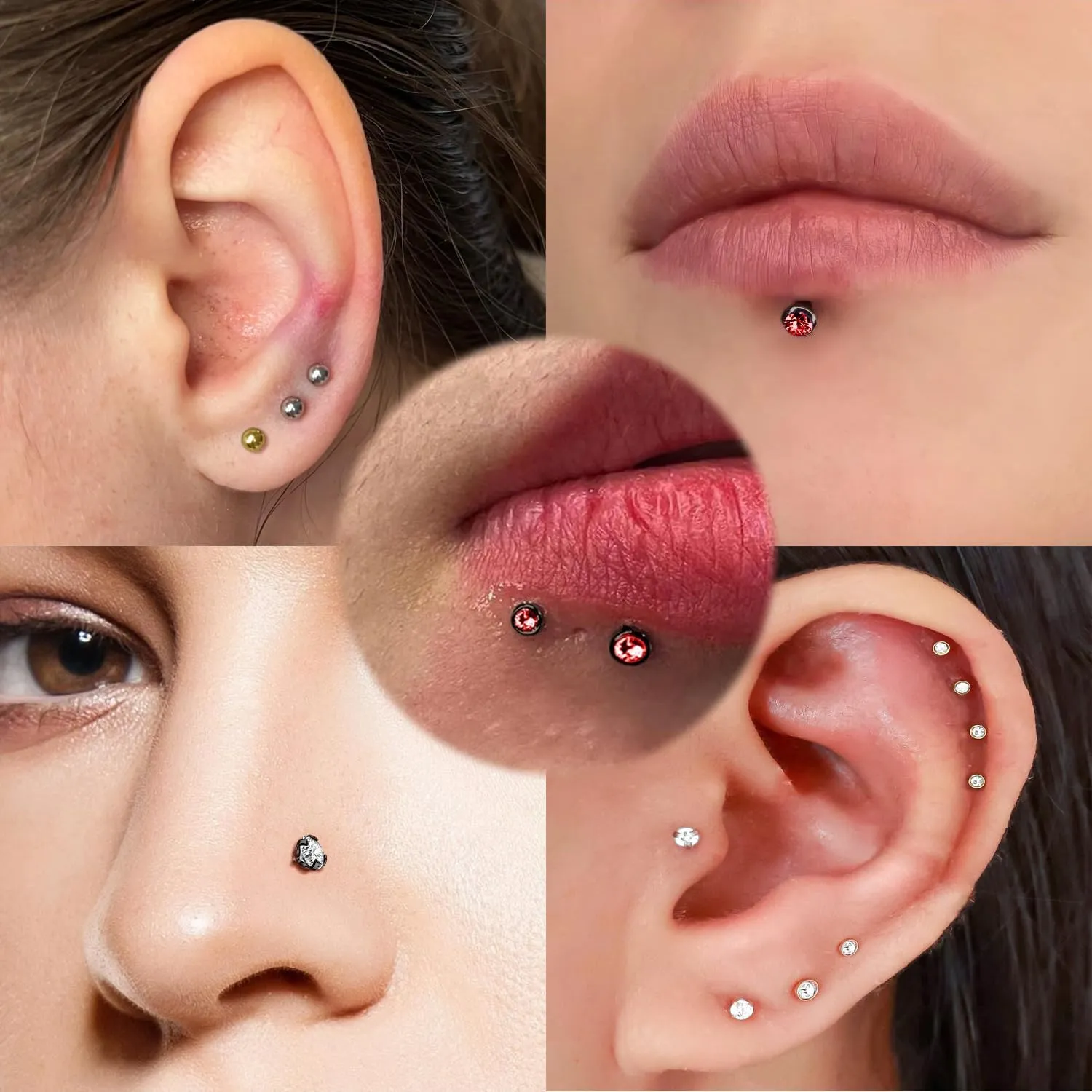 3 Pairs Stainless Steel Earrings Sets, Lightweight and Small Huggie 14K Gold Plated Simple Hoop Earrings Flat Back Cubic Zirconia CZ Stud Earrings Cartilage Hypoallergenic Suitable Men or Women