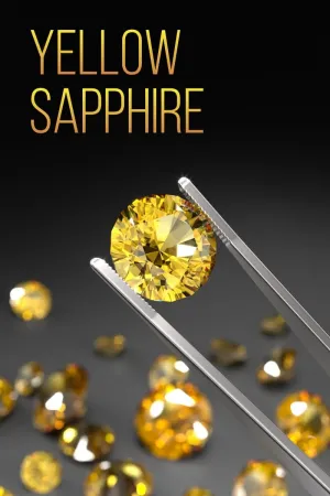 5.25 Carat Natural Yellow Sapphire Gemstone Wedding Pendant Gold Plated Pendant For Women