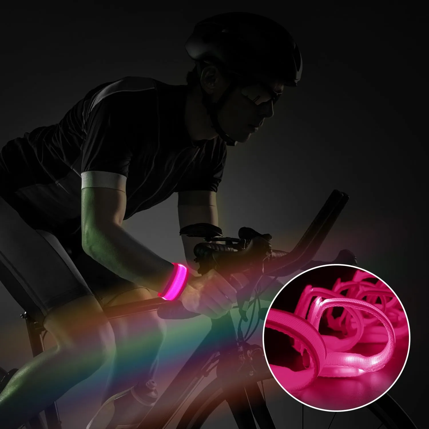 8pcs LED Light Up Bracelets Glow Flashing Wristbands Glow in The Dark Party Supplies for Wedding, Raves, Concert, Camping,Sporting Events, Party