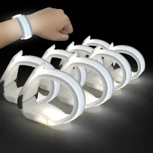 8pcs LED Light Up Bracelets Glow Flashing Wristbands Glow in The Dark Party Supplies for Wedding, Raves, Concert, Camping,Sporting Events, Party