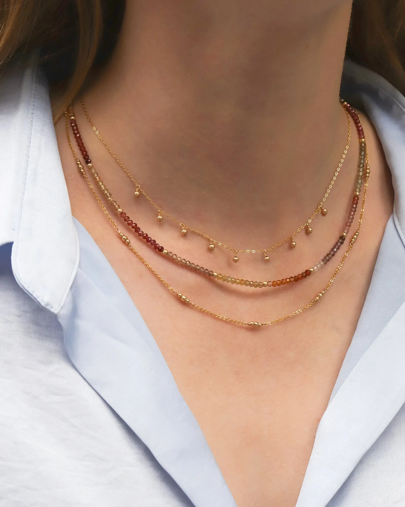 9 Dangle Bead Necklace
