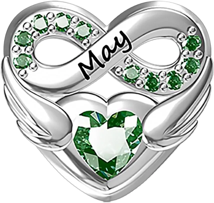925 Sterling Silver Charms For Bracelets And Necklaces 12 Monthly Lucky Dangle Pendants Rhinestone Pandora Beads Jewelry Gift for Women Girls