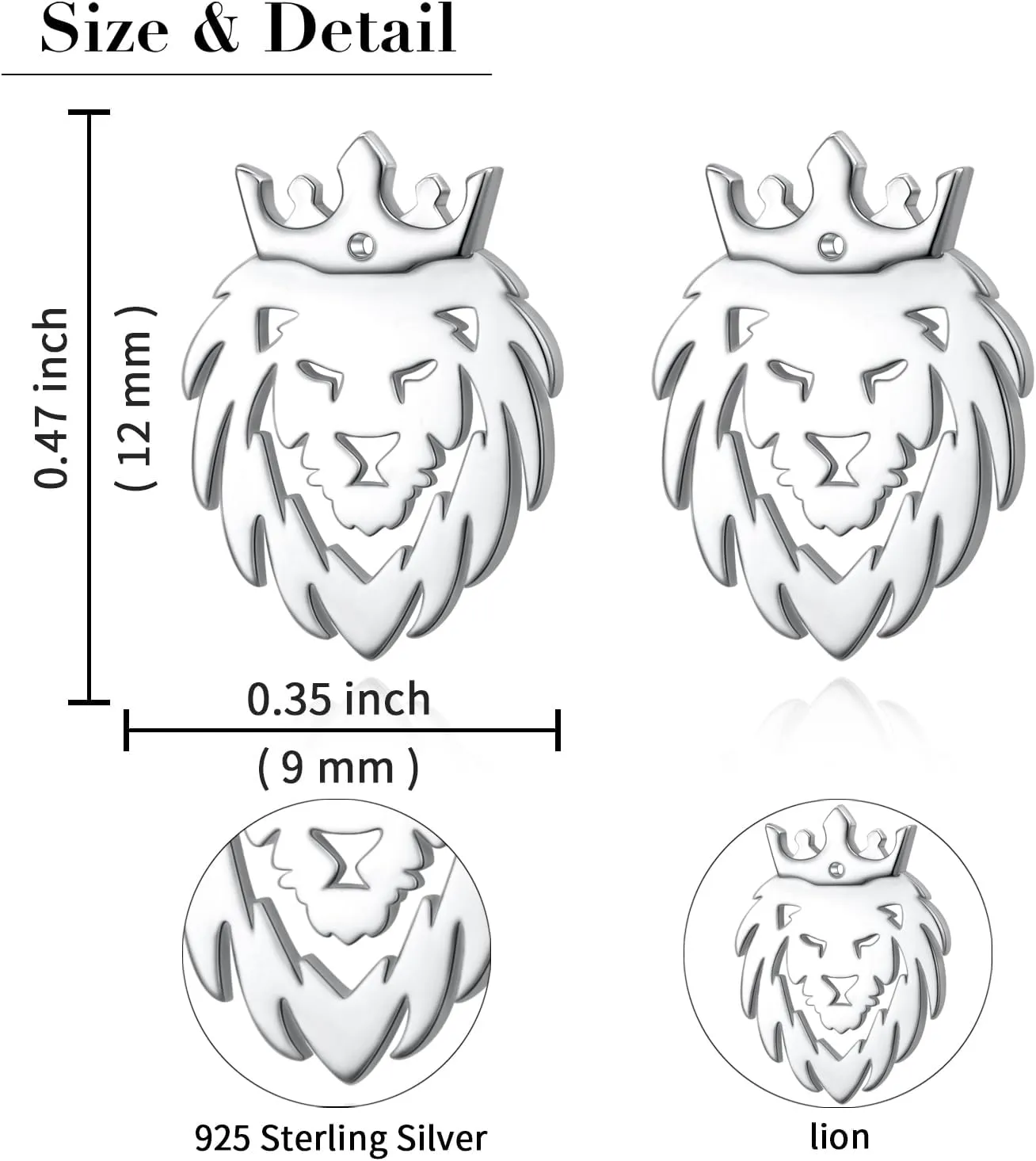 925 Sterling Silver Dinosaurs/Lion/Cherry Blossom/Camellia Earrings Cubic Zircon Flower Animals Earring For Women Cute Decoration Hypoallergenic Jewelry Birthday Valentine's Day Christmas