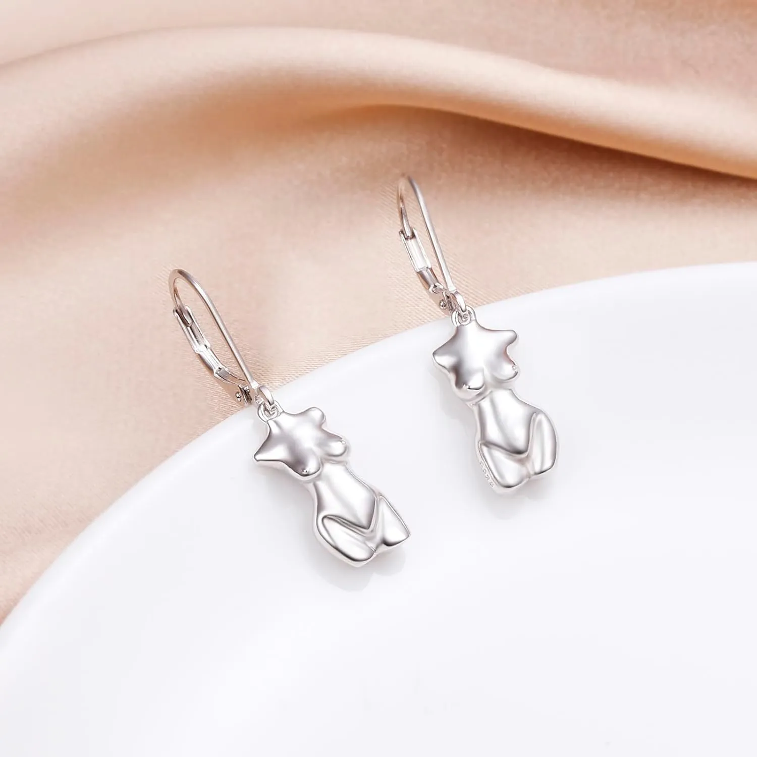 925 Sterling Silver Huggie Hoop Earrings Dainty Lever Back Dangle Drop Earrings for Women Men Girls Jewelry Gift