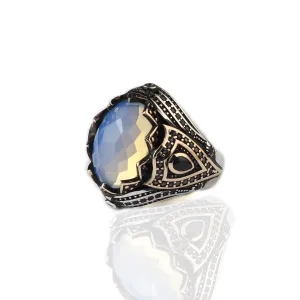 925 Sterling Silver Moonstone Ring, Men Moonstone Ring, Gemstone Men Ring, Handmade Silver Ring gifts for men handmade rings valentines day gifts for him