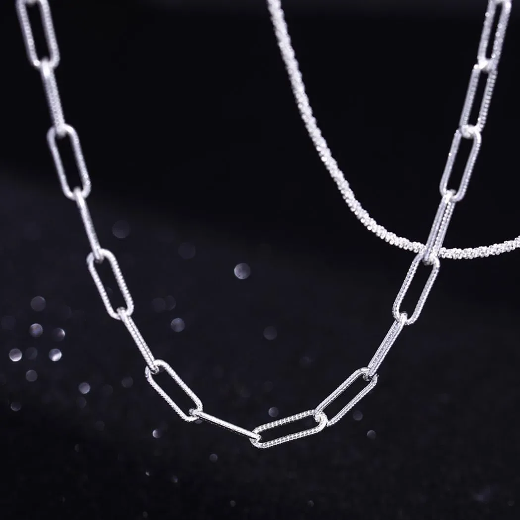 925 Sterling Silver Necklace for Women Dainty Layered Necklaces Silver Tiny Cross Pendant Necklace Jewelry Gifts