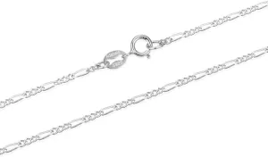 Adabele Solid 925 Sterling Silver Gold Filled Diamond-Cut Figaro Link Chain Necklace 1.5mm 2mm 2.5mm Tarnish Resistant Hypoallergenic Nickel Free Neck Jewelry