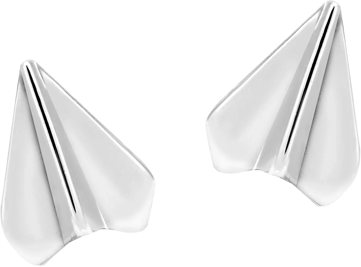 AeraVida Fun and Unique Paper Airplane .925 Sterling Silver Stud Earrings | Casual Sterling Silver Stud Earring for Women | Jewelry Gift for All Occasions