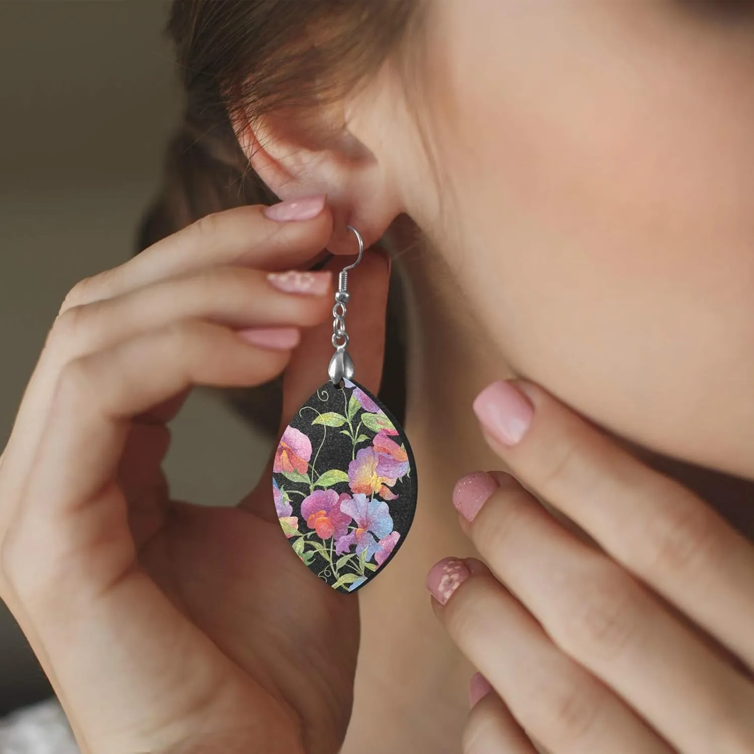 ALAZA Fun Dangle Earrings for Women Drop Ear Rings, Leaf Style