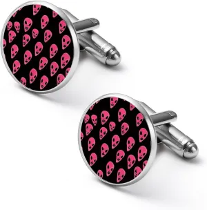 Aliens Heads Fashion Cufflinks For Men Alloy Tuxedo Shirt Cuff Links For Business Wedding Party 1.7cm