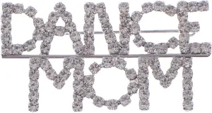 Alilang Silvery Toned Clear Crystal Rhinestones Mom Casual Novelty Party Pin Brooch