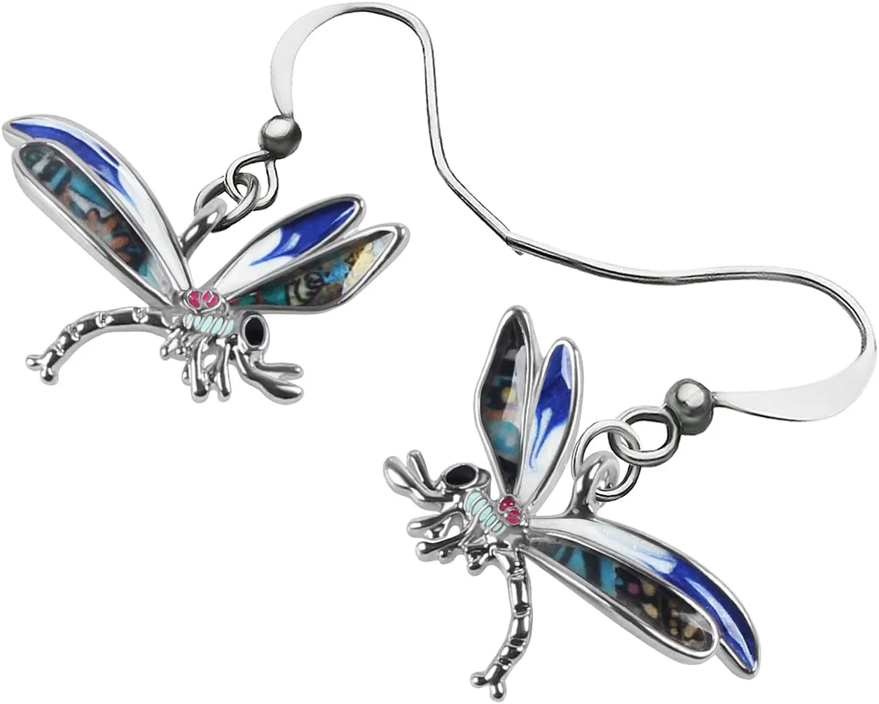Alloy Cute Dragonfly Earrings Dangle Dragonfly Gifts for Women Fashion Summer Jewelry Enamel Charms
