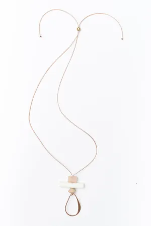 Amory Blush Teardrop Pendant Necklace