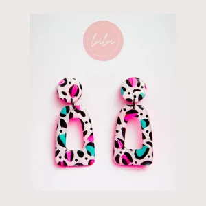 Arch Resin Dangle Earrings (Sweet Safari)