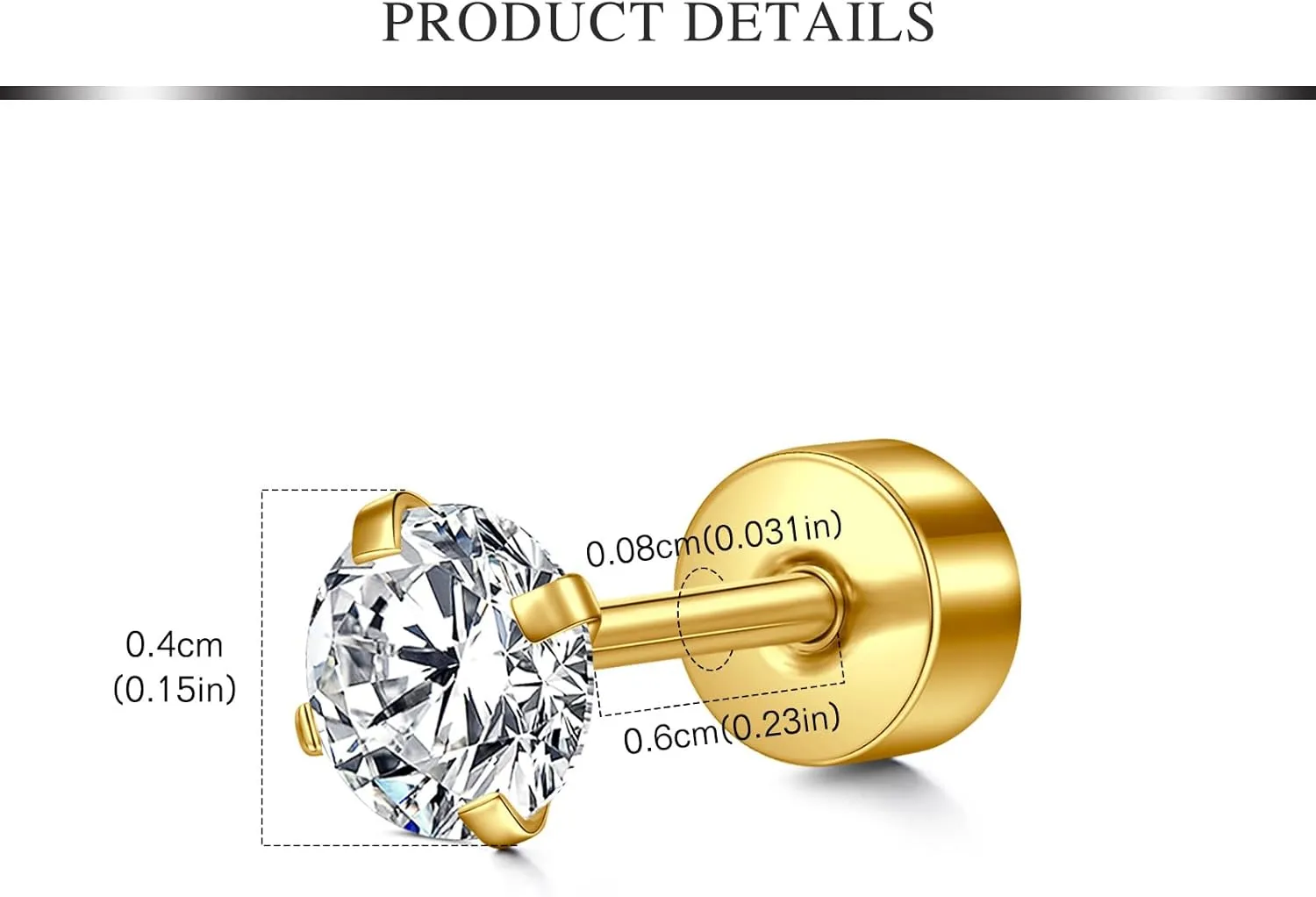 AVYRING Ear Piercing Gun Kit - 2 Pcs Gold Silver Self Ear Piercing Kit with Earring Stud Hypoallergenic Steel Tools at Home 20g Flat Back Earrings Hoop Cartilage Earring