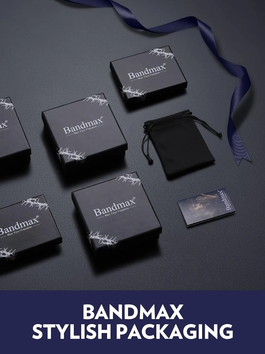 Bandmax Mens Pendant Necklace Stainless Steel Masonic Necklace for Men Freemason Pendants with 22" Spiga Chain Masonic Gifts for Father Husband