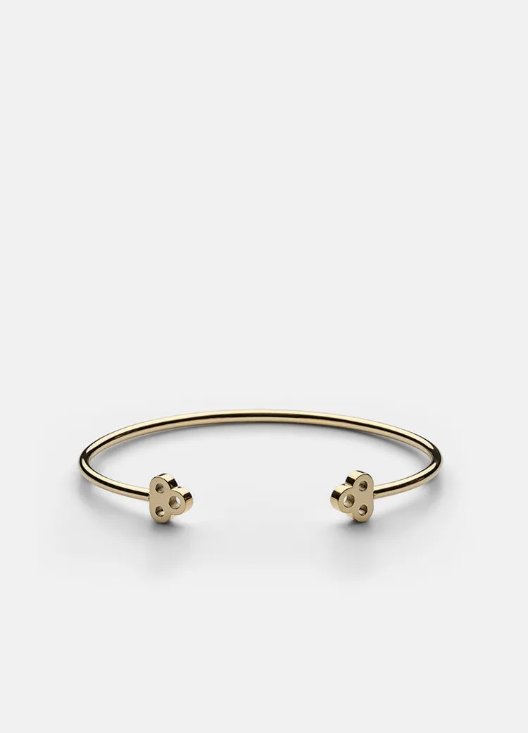 Bangle | Open Key Cuff | Gold