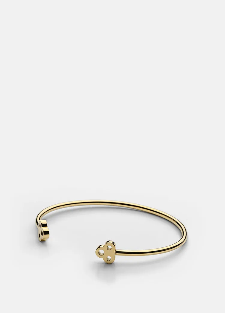 Bangle | Open Key Cuff | Gold
