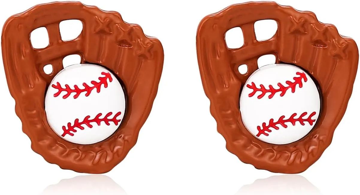 Baseball Earrings Women Baseball mom studs Baseball Gloves earrings Game Day Sports Earrings Jewelry
